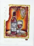 'VIN DE TABLE I', an original mixed media artwork, signed and titled in pencil, by Kevin Blackham, mixed media, sold Mar 2018