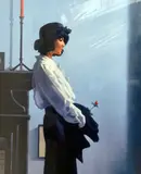 'VALENTINE ROSE', an open edition print, mounted and framed, approximate size 66cm x by Jack Vettriano, print, sold Mar 2018