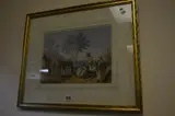 figures with rifles and horses, watercolour, signed lower left, approximate size by L. du Besenval, watercolour, sold Mar 2018