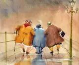 'ESCORTS', a limited edition print 22/295, signed, titled and numbered in pencil, with by Des Brophy, print, sold Mar 2018