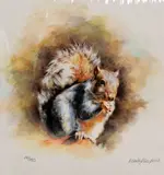 'GRAY SQUIRREL', a limited edition print 412/750, signed and numbered in pencil, by Mandy Shepherd, print, sold Mar 2018
