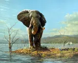 'GUARDIAN OF THE LAKE', a limited edition print 101/195, signed and numbered in by Tony Forrest, print, sold Mar 2018