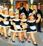 'GIRLS NIGHT OUT', a limited edition print 234/350, signed, titled and numbered in by Beryl Cook, print, sold Mar 2018