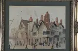 Town scene with figures, a watercolour, signed lower right, by Paul Braddon, watercolour, sold Mar 2018