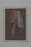 'Study of Drapery', a pastel sketch of pink fabric, by Ernest Leopold Sichel, pastel, sold Mar 2018
