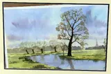 'LATE AUTUMN ON THE WINDRUSH', an original watercolour painting, mounted and framed, by Paul Adams, watercolour, sold Mar 2018