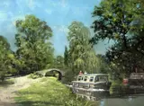 'CANAL LIFE', an original pastel drawing, signed by the artist, triple mounted and by Sg Jennings, pastel, sold Mar 2018