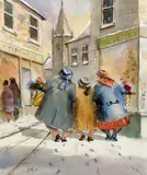 'UPTOWN GIRLS', a limited edition print, signed, titled and numbered in pencil, with by Des Brophy, print, sold Mar 2018