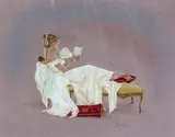 an untitled limited edition print 272/295, signed and numbered in pencil, mounted but not by Kay Boyce, print, sold Mar 2018