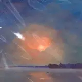 'DUSK WATERS', a limited edition print, signed and numbered in pencil, mounted but by Lawrence Coulson, print, sold Mar 2018
