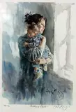 'MOTHER AND CHILD', a limited edition artist proof 1/6, signed, titled and numbered by Gordon King, pencil, sold Mar 2018