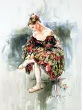 'IN A DRESS FROM MANON', a limited edition print 25/195, signed, titled and numbered in by Gordon King, print, sold Mar 2018