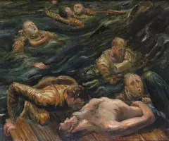 Shipwrecked Signed Oil on canvas 51 x 61cm Exhibited: Stoke-on-Trent City Museum & Art Gallery, Raymond Coxon Retrospective, 23 April by Raymond Coxon, Oil on canvas, sold Jun 2017