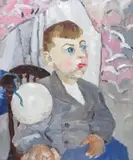 Portrait of a boy by Lucy Harwood, 1937, Oil on canvas, offered Jun 2017