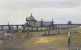 The Pier Signed and dated 59 Oil by David Humphreys, Oil on board, sold Jun 2017