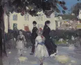 avenue de L by John Duncan Fergusson, 1906, Oil on panel, sold Jun 2017