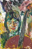Portrait of Julian Lloyd Webber by John Bratby, Oil on canvas, offered Jun 2017