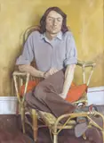 Self portrait - the artist asleep in a chair by Michael Taylor, Oil on canvas, sold Jun 2017