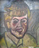 Portrait of Martin Chapman Signed by John Bratby, 1952, Oil on board, sold Jun 2017