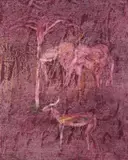 Elephant and Eland Signed Ripolin paint on board 61 x 49.5cm Painted in 1963 Condition report: Good condition by Sidney Nolan, 1963, oil, sold Jun 2017