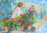 Balcony Signed Oil paint and pastel 41 x 59cm Condition report: Good condition by Julian Askins, Oil paint and pastel, sold Jun 2017