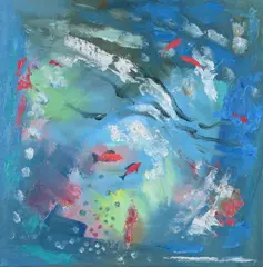 Water Dance Oil on canvas 45.5 x 45.5cm Provenance: David Messum, London, Autumn Exhibition, 1997, No by Philip Hicks, Oil on canvas, sold Jun 2017