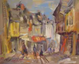 La Rue Ensoleillée, The Sunny Street Signed and dated 1988 Oil on canvas 60 x 73cm Condition report: Good condition by Alain Le Nost, 1988, Oil on canvas, sold Jun 2017