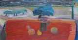 Still life with cherry trees, Provence Signed, titled and dated ‘90 verso Oil on board 56 x 104cm Provenance: The New Academy Gallery, London, No by Clive Blackmore, Oil on board, sold Jun 2017