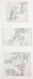 Studies of fruit trees and a scarecrow by an ancient oak Three by Harry Epworth Allen, pencil, sold Jun 2017