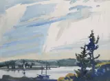 Boothbay Harbour by Frank N. Wilcox, Watercolour, sold Jun 2017