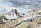 A rocky shore Signed and dated 1955 Watercolour over pencil 38 x 56cm Provenance: The Piccadilly Gallery, London, April 1956 Condition report: Good condition by David Tindle, 1955, Watercolour over pencil, sold Jun 2017