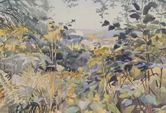 A view through the foliage Signed Watercolour 33 by Edith Lawrence, Watercolour, sold Jun 2017