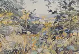 A view through the foliage Signed Watercolour 33 by Edith Lawrence, Watercolour, sold Jun 2017