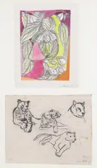 Rose Buds by John Bratby, pencil and watercolour, offered Jun 2017