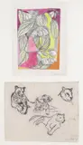 Rose Buds by John Bratby, pencil and watercolour, offered Jun 2017