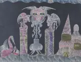 Untitled by Scottie Wilson, Gouache, sold Jun 2017