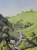 An Essex landscape by Nan Hunt, 1971, watercolour, sold Jun 2017