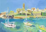 Penzance Harbour Signed, also signed, titled and dated 1992 verso Gouache on paper 29 x 41.5cm Condition report: Good condition by Tim Newman, 1992, Gouache on paper, sold Jun 2017