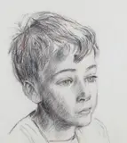 Portrait study of the head of a boy by Henry Lamb, drawing, sold Jun 2017