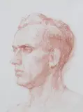 Portrait study of the head of a gentleman and the head of a sleeping by Henry Lamb, pencil, sold Jun 2017
