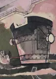 Industrial scene from the Blast Furnace Series, 1950 Signed Pen by Keith Vaughan, Pen, ink and gouache with pencil, sold Jun 2017