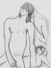 Figure Studie by Keith Vaughan, pencil, sold Jun 2017