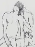 Figure Studie by Keith Vaughan, pencil, sold Jun 2017