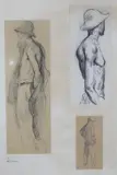 Studies of a working man Three by Maximilien Luce, pencil and two, sold Jun 2017
