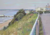 Early morning, Bournemouth Signed Pastel on buff paper 30.5 x 43cm Condition report: Good condition by Sheila Goodman, Pastel on buff paper, sold Jun 2017