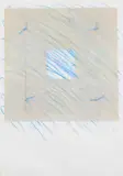 Untitled by Richard Smith, Pastel with tracing paper and blue twine collage, sold Jun 2017