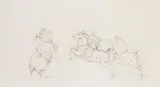 Horses and riders by Edward Julius Detmold, Etching, mounted, unframed, sold Jun 2017
