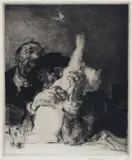 The butterfly, 1928 Signed and numbered 15/100 Etching 24.5 x 20cm Condition report: Good condition by Edmund Blampied, Etching, sold Jun 2017