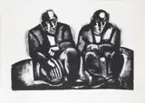 Miners Signed and numbered 23/50 Lithograph by Josef Herman, Lithograph, unframed, sold Jun 2017