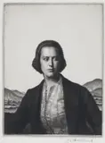 Young womanhood Signed by Gerald Brockhurst, 1931, Etching, sold Jun 2017